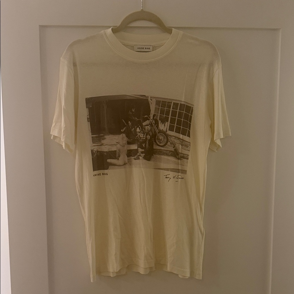 Anine Bing Cream Graphic Tee